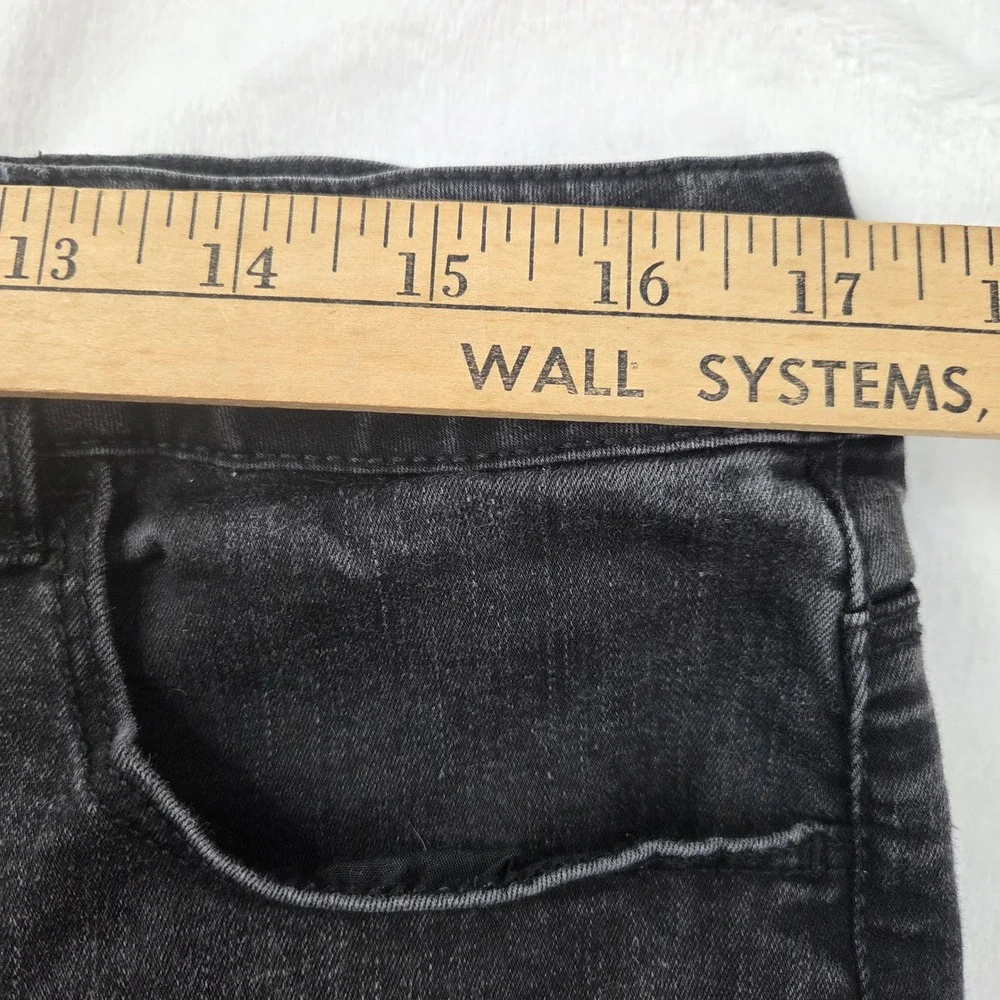 Forever 21+ Jeans Women 18 Black High Rise Skinny Faded Denim Excellent‎